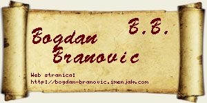 Bogdan Branović vizit kartica